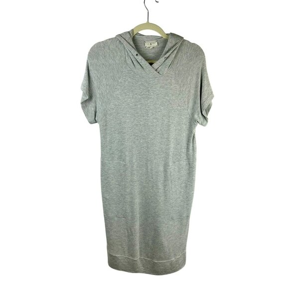 Lou & Grey Signature Soft Hoodie Dress Women Small Gray Short‎ Sleeves Mini Cozy - Picture 1 of 6